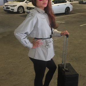 Marc Jacobs Greige Military Belted Collared Womens Jacket